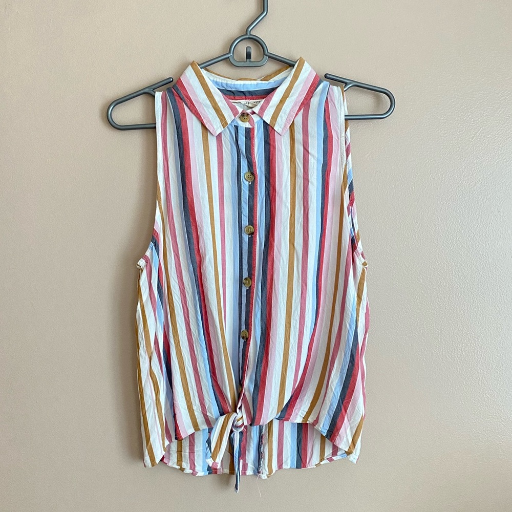 Aéropostale Striped Pastel Tank Top — Size M